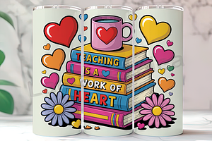 Teaching Work Of Heart 20oz Tumbler, an Arts & Entertainment Photo by LamanAzalea