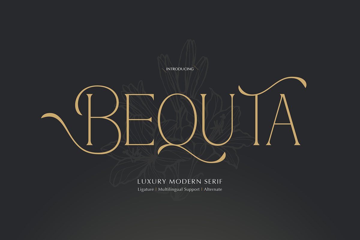 Bequta | Luxury Modern Serif, a Serif Font by gracetype_studio (Photo 1 of 12)