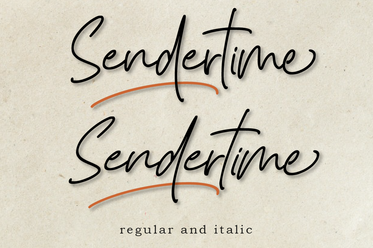 Sendertime, a Script Font by AMINMARIO (Photo 13 of 15)
