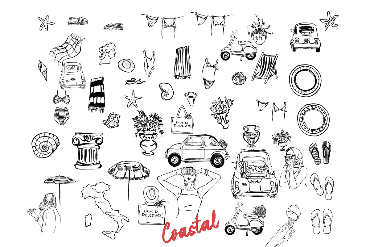 Italian Summer Clipart, a Graphic by HabitusDesigns (Photo 4 of 6)