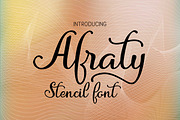 Afraty Stencil, a Script Font by Digital Typeface Studio (Thumbnail 1 of 6)
