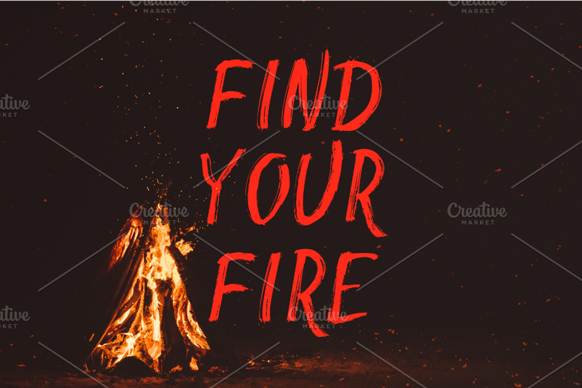 Wilde Wasser - Textured Brush Font preview 5