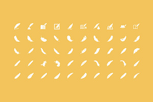 125 Feathers Vector Icons