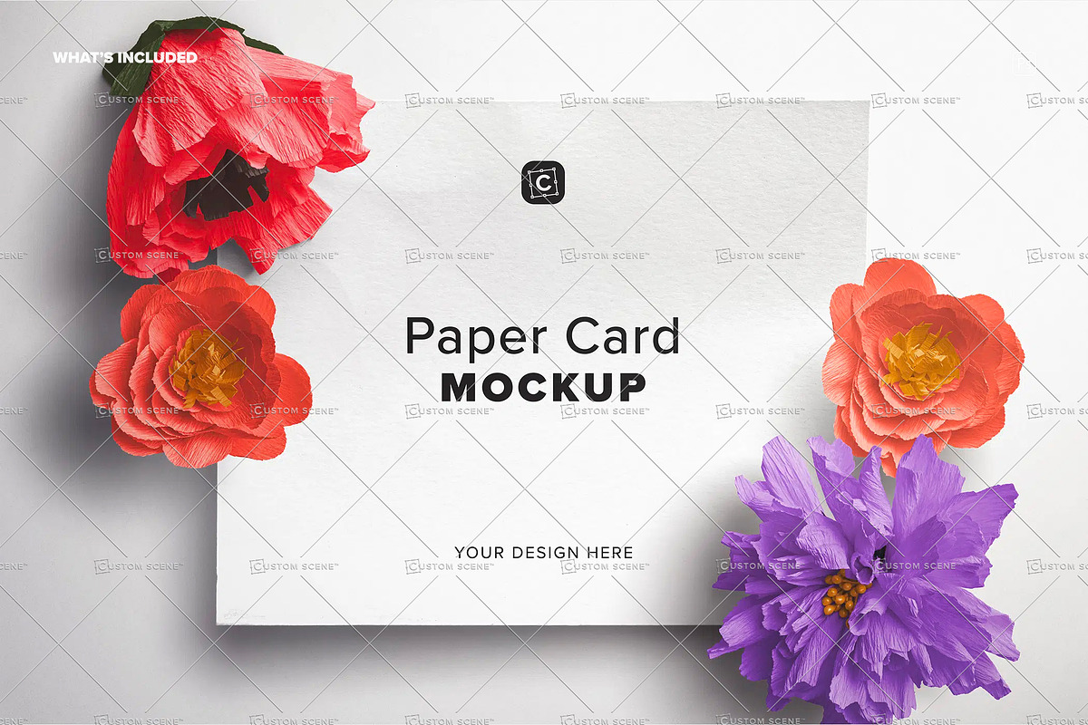 Logo Mockup with Paper Flowers, a Product Mockup by Custom Scene (Photo 8 of 8)