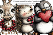 Whimsical Animals Valentine Day Clip, an Illustration by SinaCreation (Thumbnail 8 of 8)