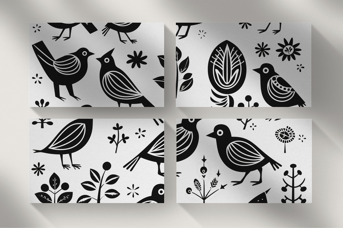 15 folk black bird wall art print, a Decorative Illustration by ARTOZEN DIGITAL (Photo 6 of 12)
