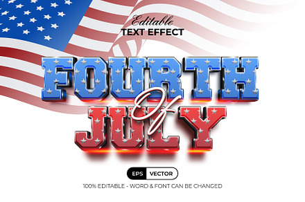 Fourth of July Text Effect