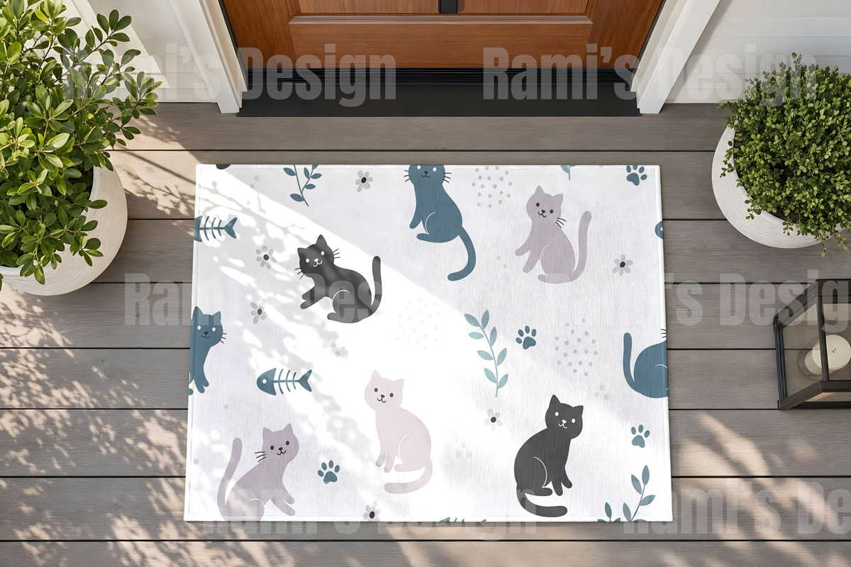 Outdoor entryway rug mockup, an Advertising Mockup by Rami's Mockups (Photo 3 of 4)