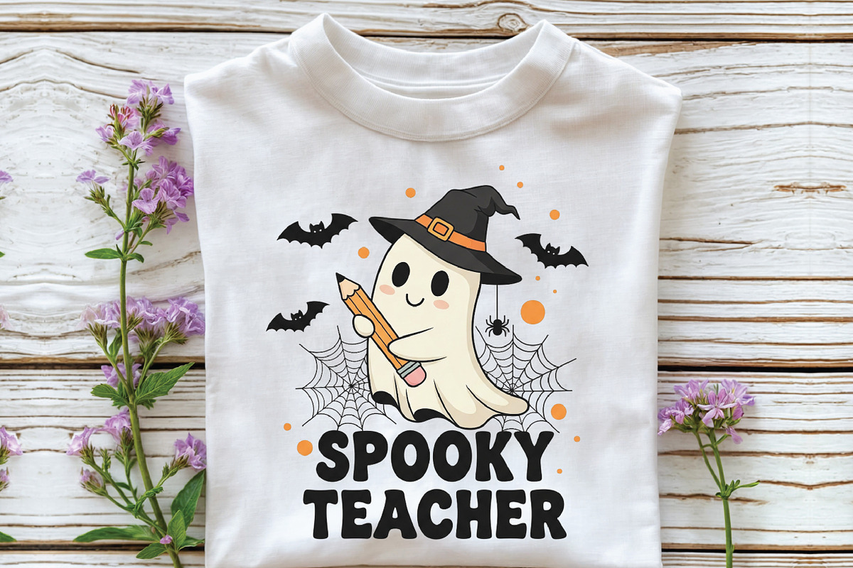 Spooky Teacher Halloween PNG, an Illustration by CraftArtStudio (Photo 3 of 4)