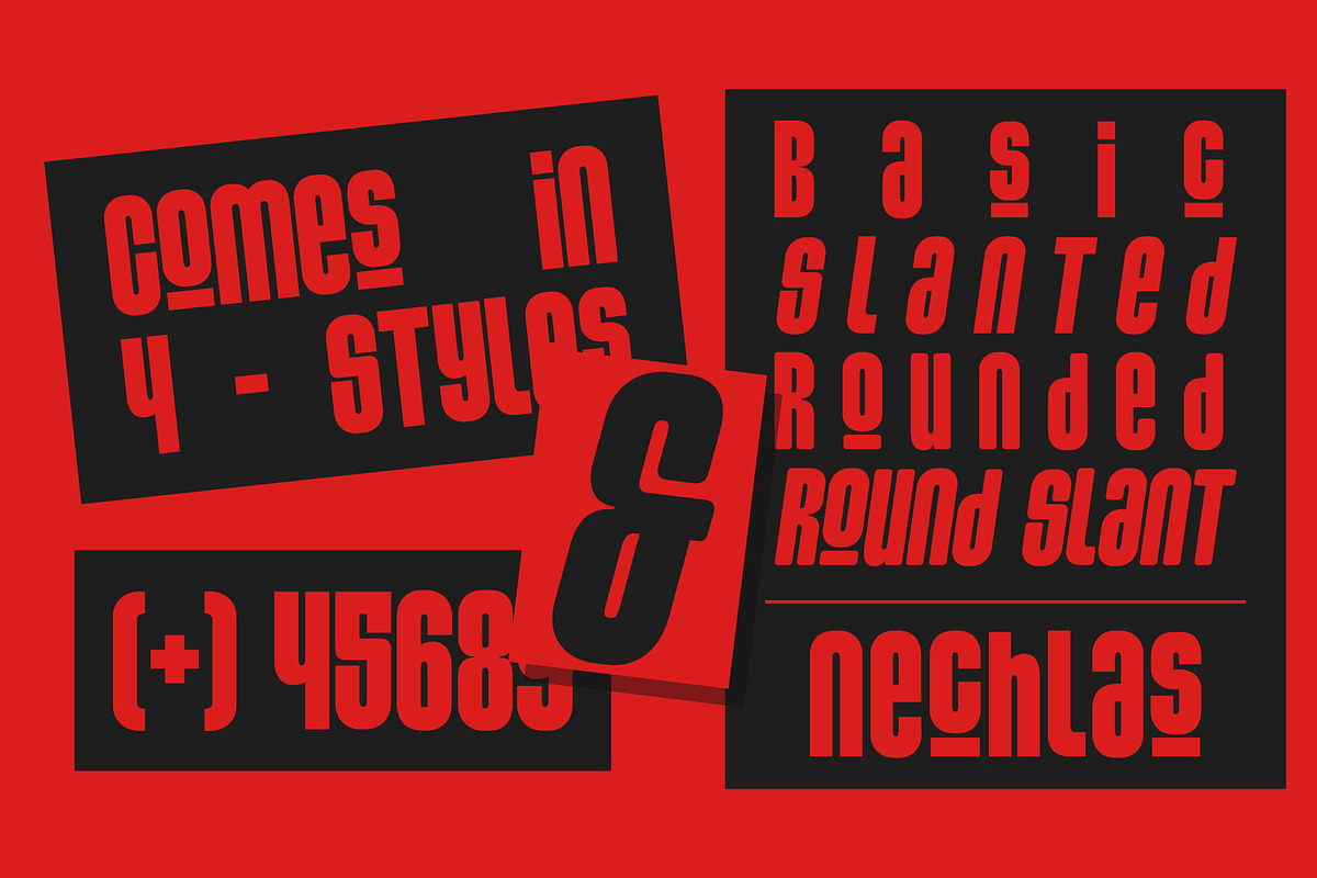 Nechlas Font, a Sans Serif Font by Glyphminds Studios (Photo 4 of 9)
