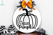 Fall Round Door hanger SVG Bundle, a Graphic by Designer302 (Thumbnail 14 of 23)