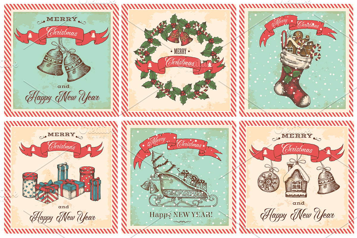 Vintage Christmas cards, a Card Template by Tabiti (Photo 1 of 9)