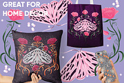 Moths 2, graphics & seamless pattern, a Pattern Graphic by Blue Lela Design (Thumbnail 4 of 5)
