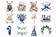 Polo teddy bear Baby Shower Clipart, an Illustration by Design Market (Thumbnail 4 of 5)