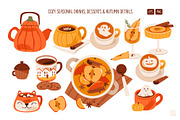 Cozy Autumn Drinks Clipart, a Food Illustration by vik.stock (Thumbnail 2 of 6)