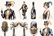 Masquerade Party Clipart Bundle, a Person Illustration by BusyDaydesign (Thumbnail 4 of 9)