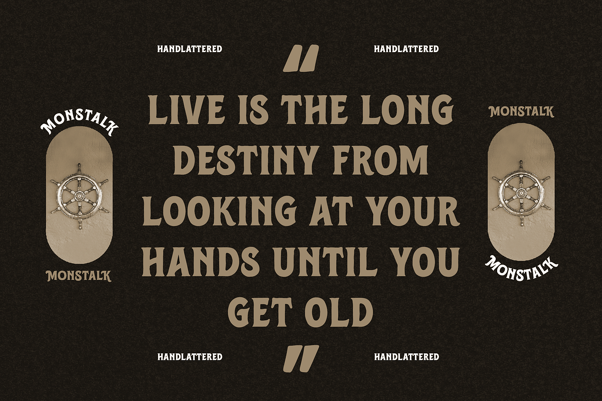 Monstalk Display, a Serif Font by Typia Nesia (Photo 3 of 10)