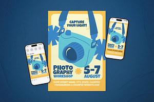 Photography Workshop Event Flyer Set, a Flyer Template by The Good Store