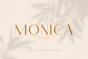 Monica - Classic & Elegant Sans, a Sans Serif Font by Mikhail Fukurou (Thumbnail 1 of 12)