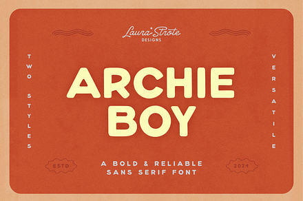 ARCHIE BOY by Laura Strote, a Sans Serif Font by Laura Strote Designs