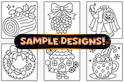 Cozy Girl Season Coloring Pages, a Seasonal Illustration by Craftsbeefy (Thumbnail 3 of 4)
