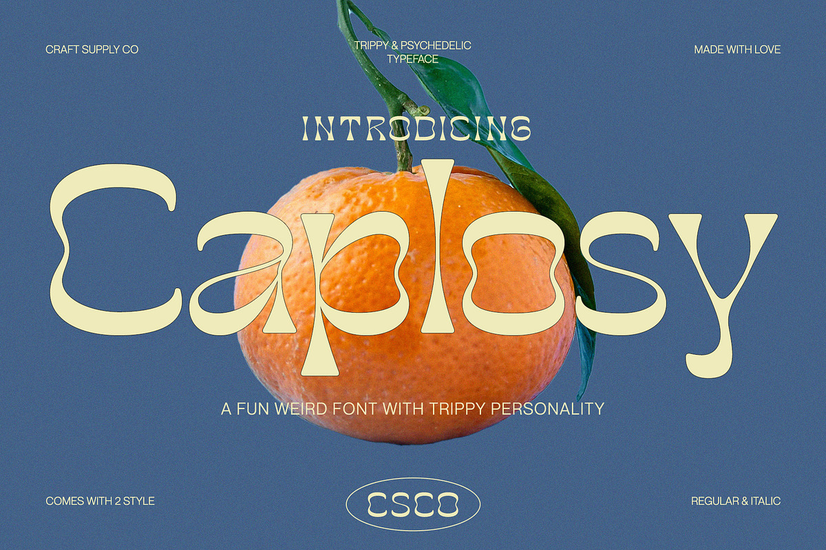 Caplosy - Trippy Font, a Serif Font by Craft Supply Co. (Photo 1 of 8)