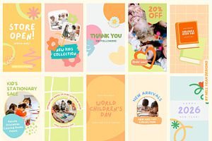 Tiny Tots Story Templates Canva