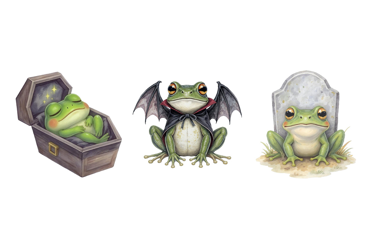 Halloween Frog Clipart, an Illustration by Daily.Designs (Photo 4 of 4)