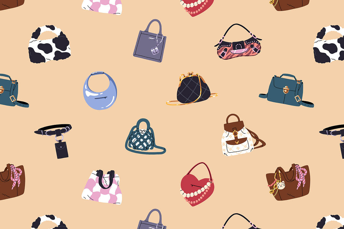 Fashion women's bags set, pattern, an Object Illustration by PaperTrident (Photo 4 of 4)