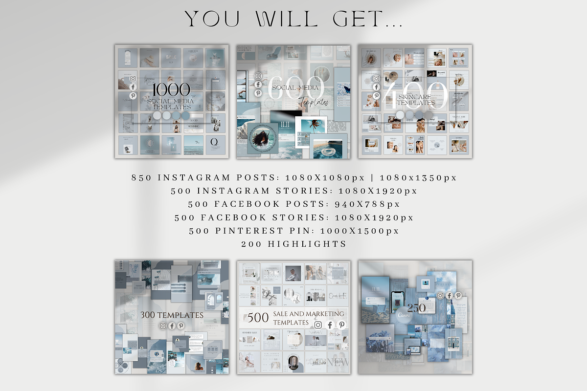 3000+ Blue Social Media | Canva, a Social Media Template by BRANDcontent (Photo 2 of 8)