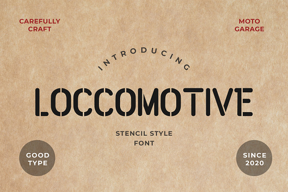 Loccomotive Stencil Font preview 7