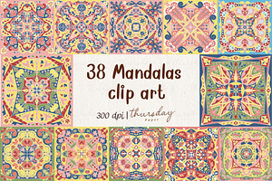 38 mandalas pattern