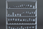 Glasses and bottles collection, a Furniture 3D Model by RC graphics (Thumbnail 6 of 6)
