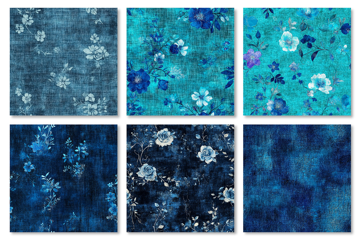 Blue Grunge Texture Digital Papers, a Texture Graphic by Dream Creation (Photo 4 of 5)
