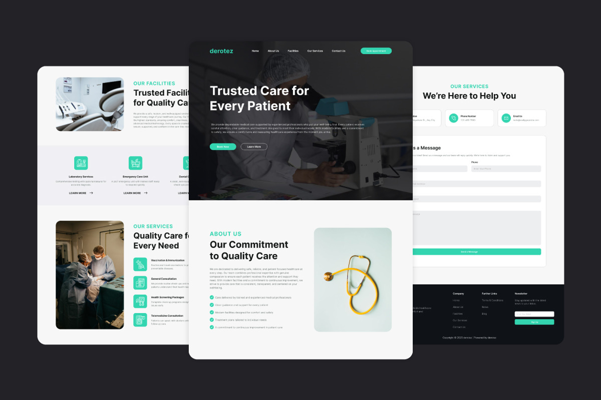 Derotez - Medical Website Template, an UI Kit Template by Kmg Design (Photo 2 of 2)