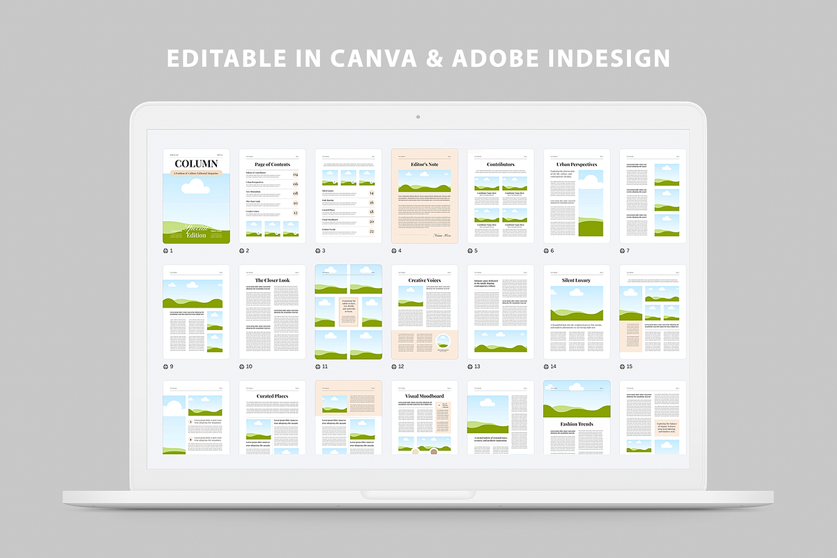 Magazine Layout | Canva & InDesign, a Magazine Template by Leaflove (Photo 10 of 10)