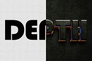 Depth 3D editable text effect, a Layer Style Add-On by Hello Muh (Thumbnail 2 of 2)