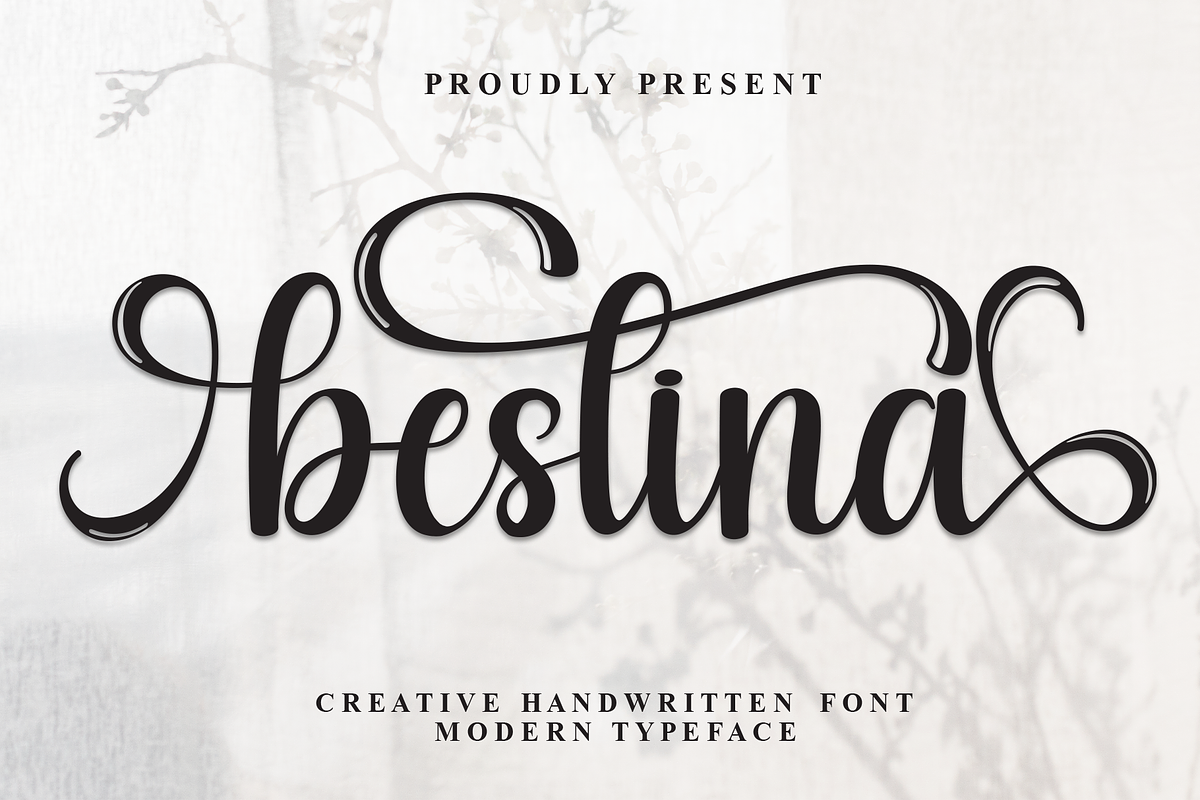 Bestina | Script Font, a Handwritten Font by Scratchones (Photo 1 of 9)