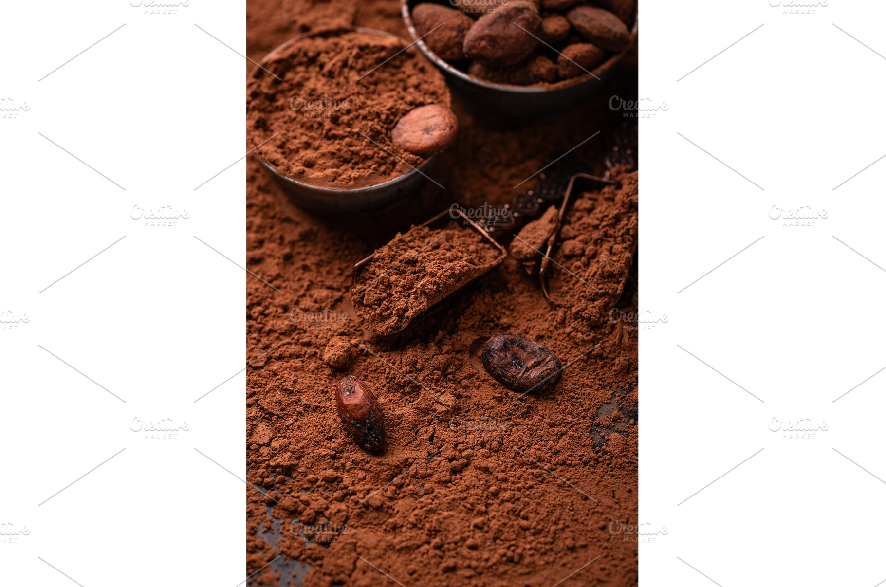 Cocoa powder, beans and natural, a Food & Drink Photo by Yulia Furman
