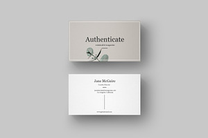 Authenticate Business Card Template