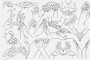 Procreate Hands Stamps Brushes, a Brush Add-On by Revabrush (Thumbnail 6 of 8)