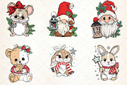 Sweet Christmas Clipart Bundle, an Illustration by DreamCafeArt (Thumbnail 4 of 6)
