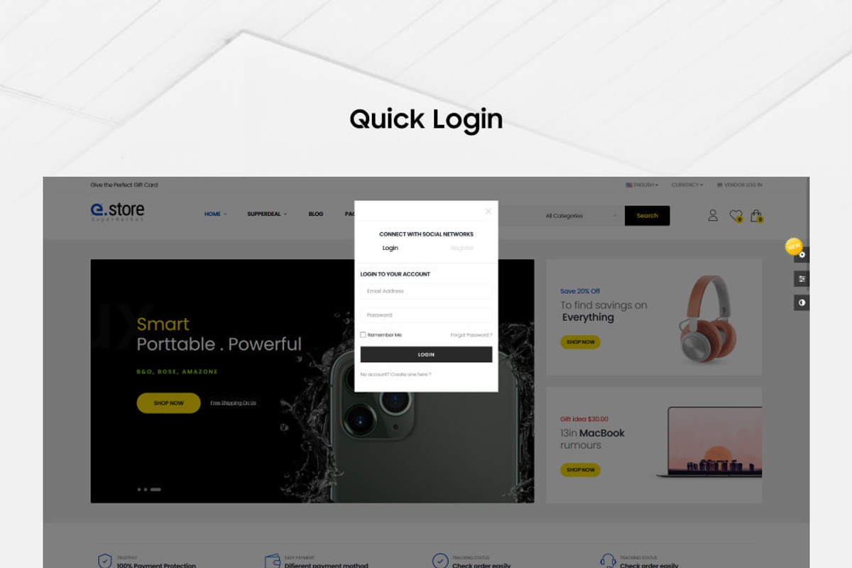 Estore Marketplace Prestashop, a Bootstrap Template by apollotran (Photo 7 of 15)
