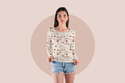 Long Sleeve Woman T-Shirt MockUp, a Shirt Mockup by PSD Market (Thumbnail 7 of 11)