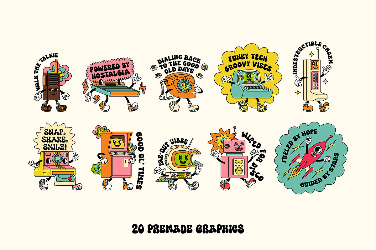70s Retro Tech Cartoon Characters, an Illustration by The Isian (Photo 4 of 8)