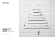 Pencil Christmas Tree Mockup, a Pens & Pencil Mockup by creatsy5 (Thumbnail 3 of 6)