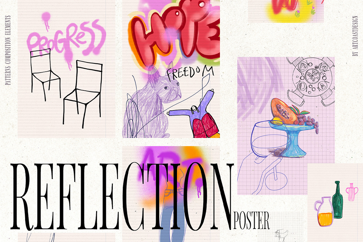 Reflection Scribble & Posters, an Object Graphic by nadispasibenko (Photo 12 of 15)