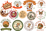 14 Vintage PIZZA Quotes Bundle, a Food Illustration by ClipArtTime (Thumbnail 1 of 4)
