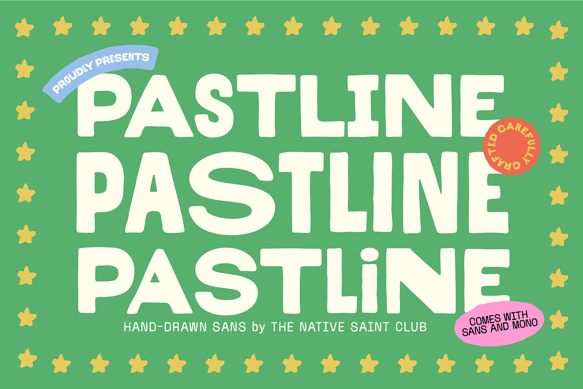 TNSC Pastline - Hand-drawn Sans, a Handwritten Font by The Native Saint Club (Photo 1 of 15)