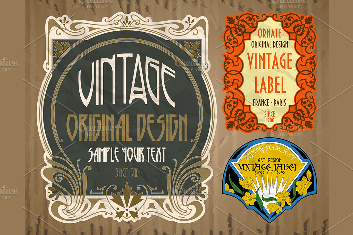 Label Art Nouveau - sets, a Decorative Illustration by Stanislav Kharchevskyi (Photo 3 of 8)
